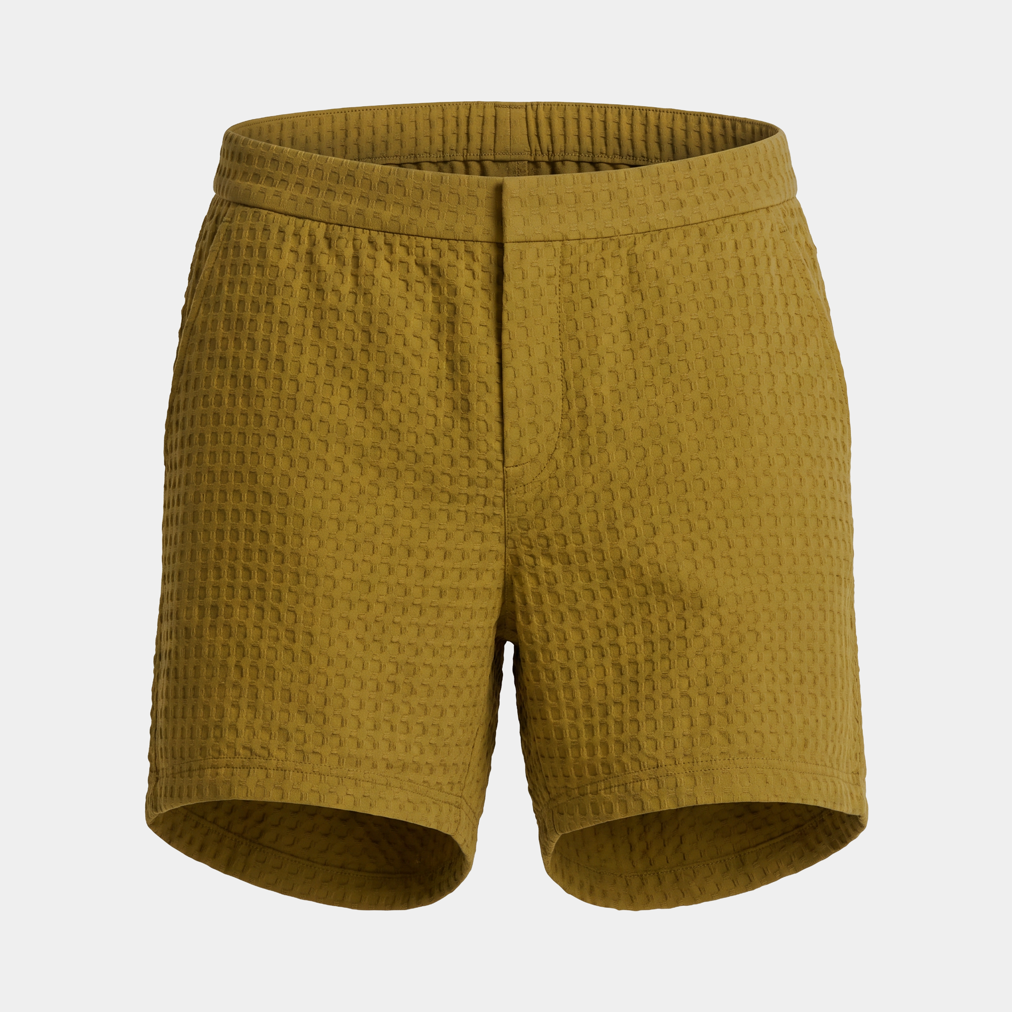 Waffle Knit Olive Shorts