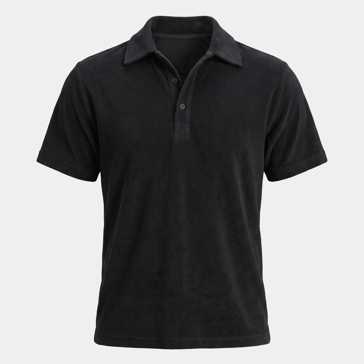 Terry Black Polo Shirt