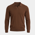 Knit Brown Polo Sweater