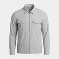 Zip Light Grey Overshirt Jacket
