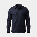 Button Front Navy Overshirt