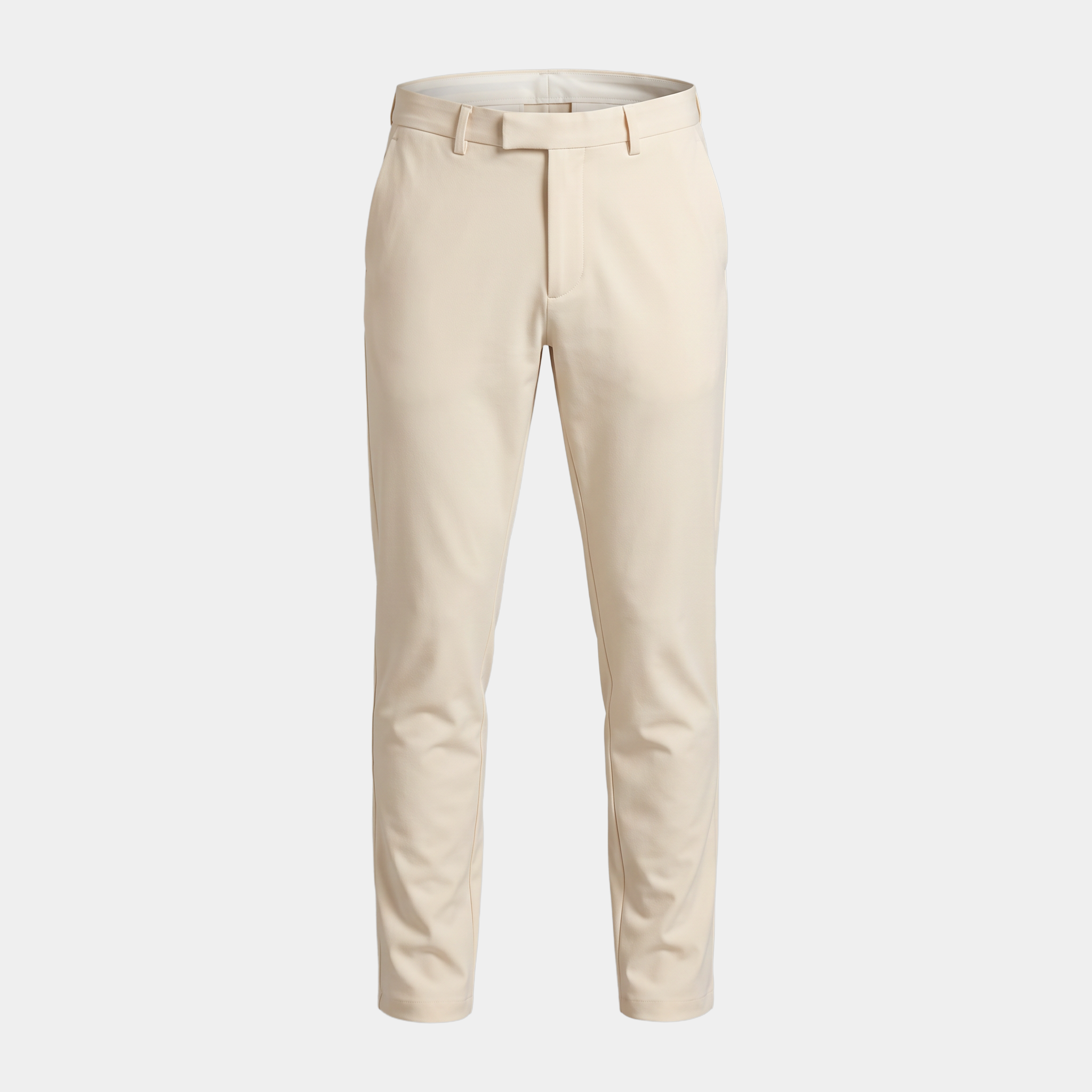 Slim Fit Cream Trousers
