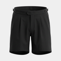 Pleated Black Tailored Shorts