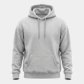 Fleece Back Heather Grey Hoodie