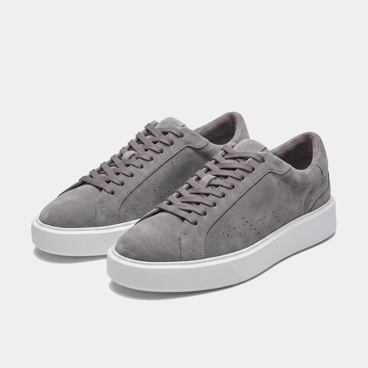 Suede Grey Low Top Sneakers