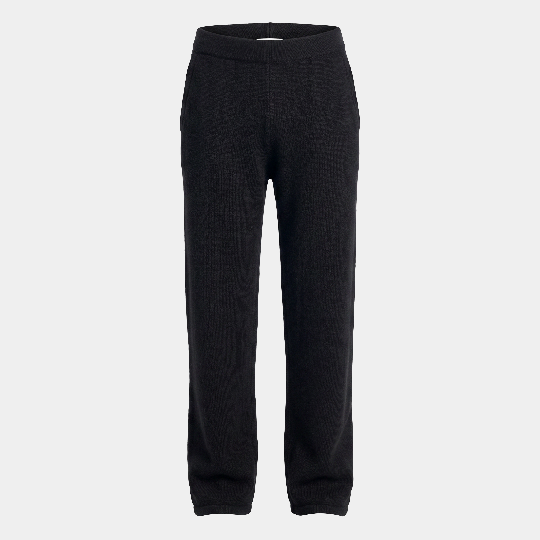 Waffle Knit Black Pants