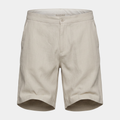 Linen Sand Beige Tailored Shorts