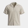 Linen Sand Camp Collar Shirt