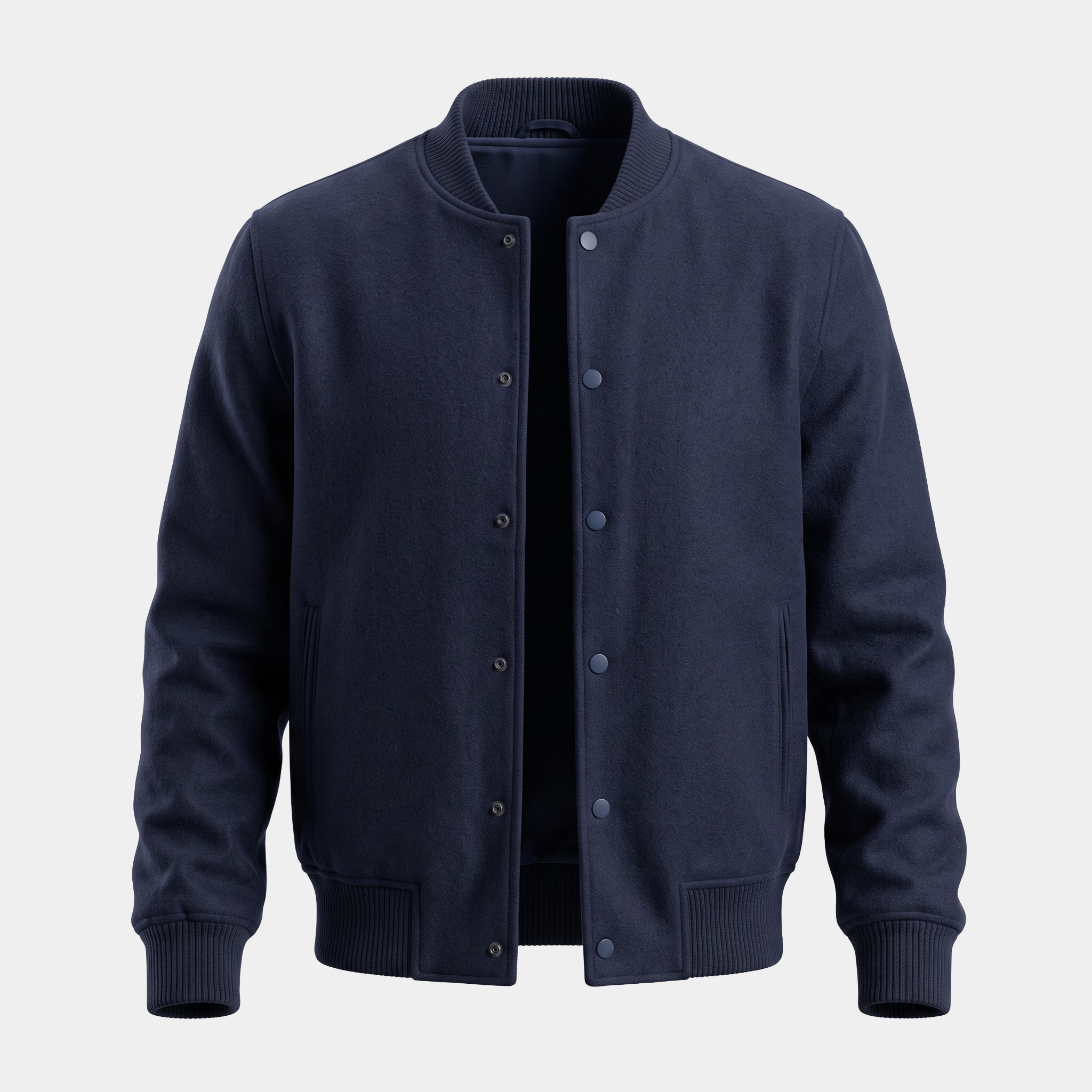 Wool Navy Varsity Jacket