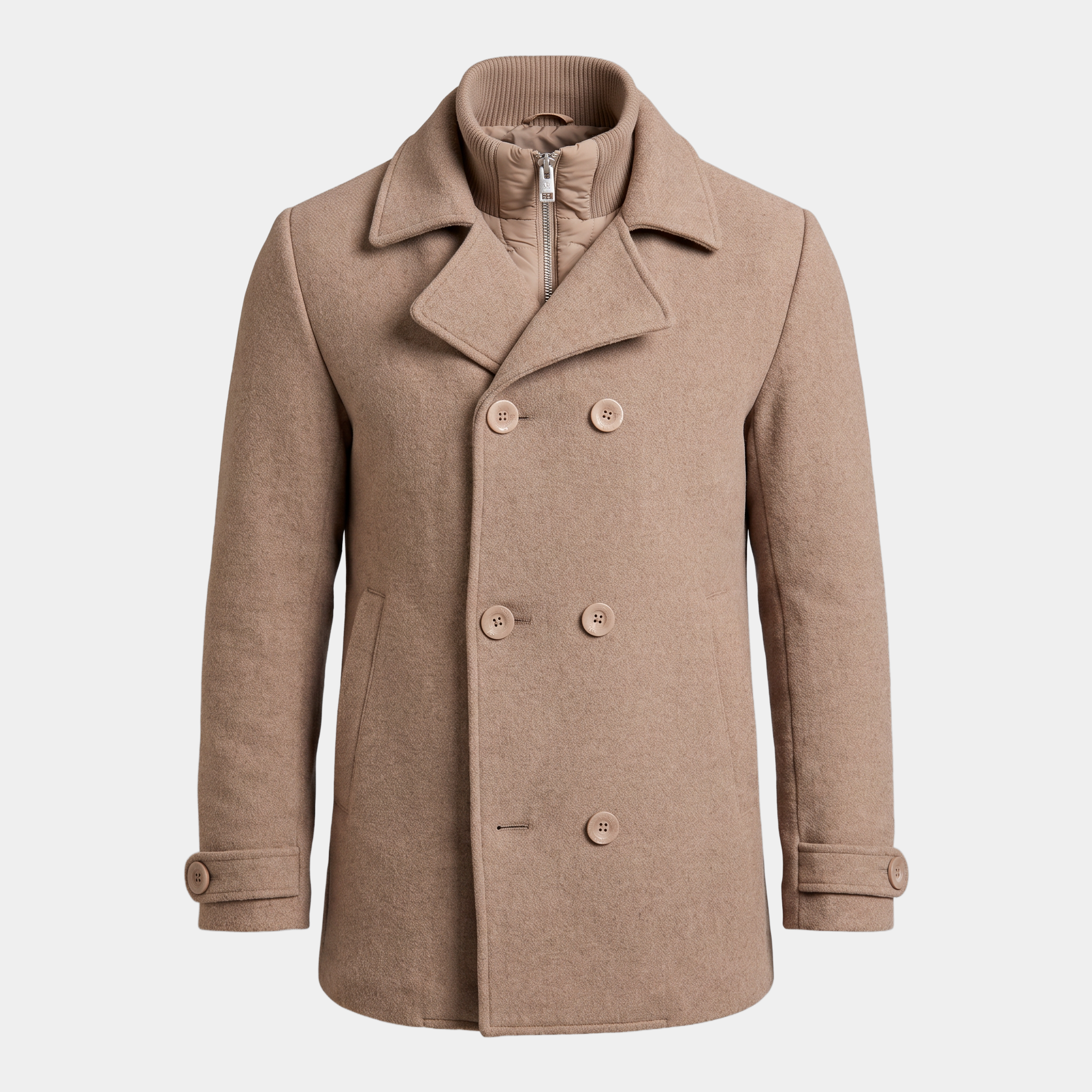 Wool Taupe Peacoat