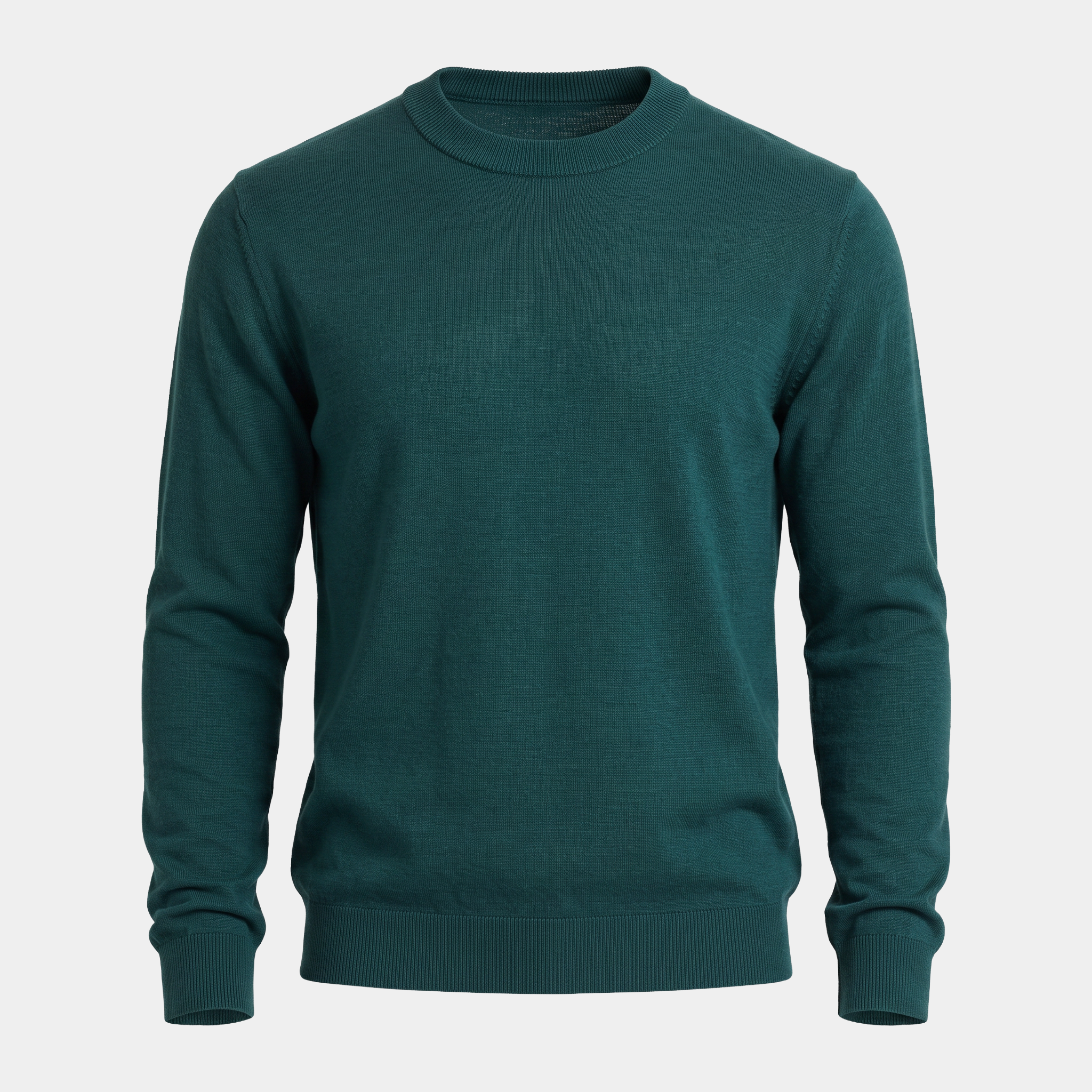 Fine Knit Emerald Crewneck Sweater