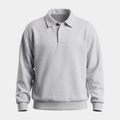 Heather Grey Polo Sweatshirt