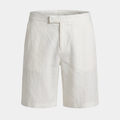 Linen Off White Tailored Shorts