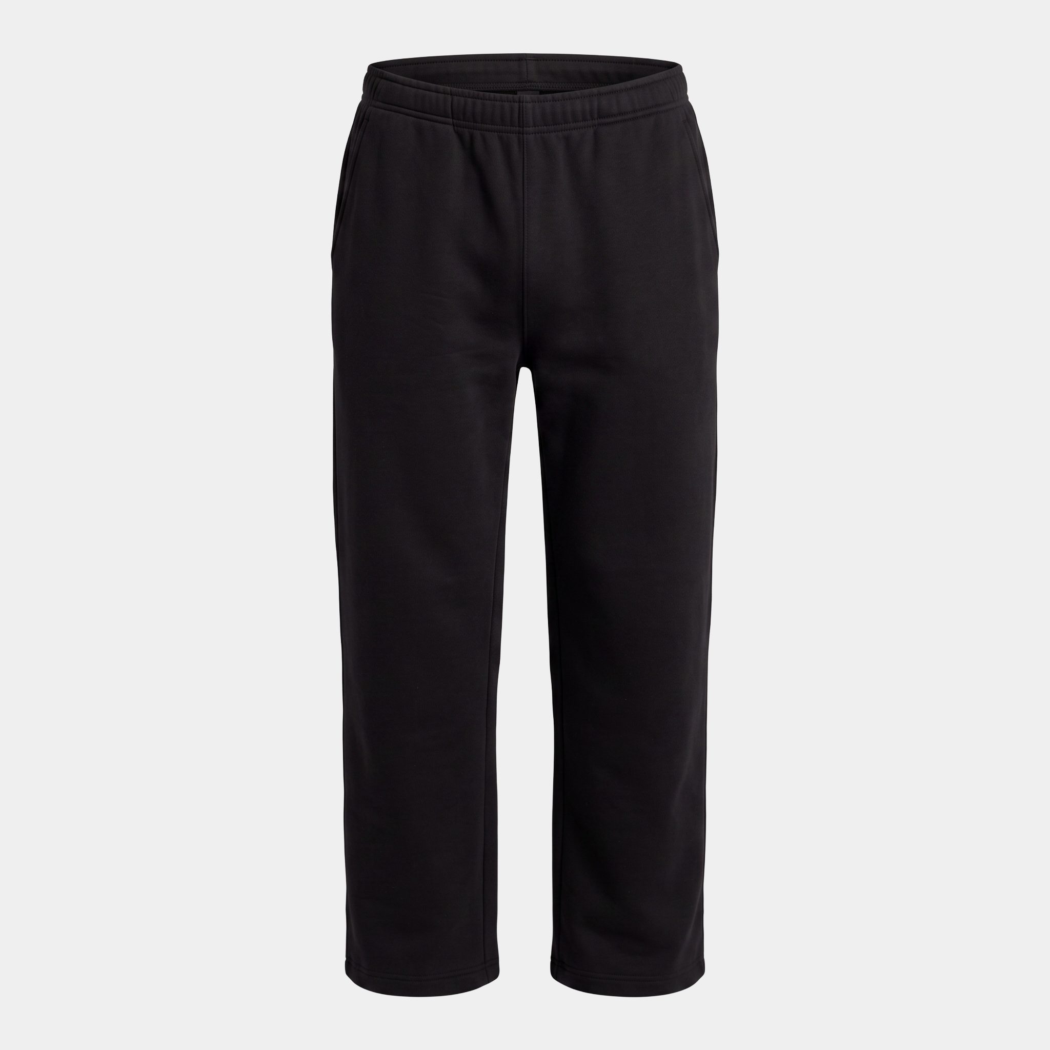 Straight Leg Black Sweatpants