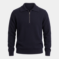 Knit Navy Quarter Zip Polo