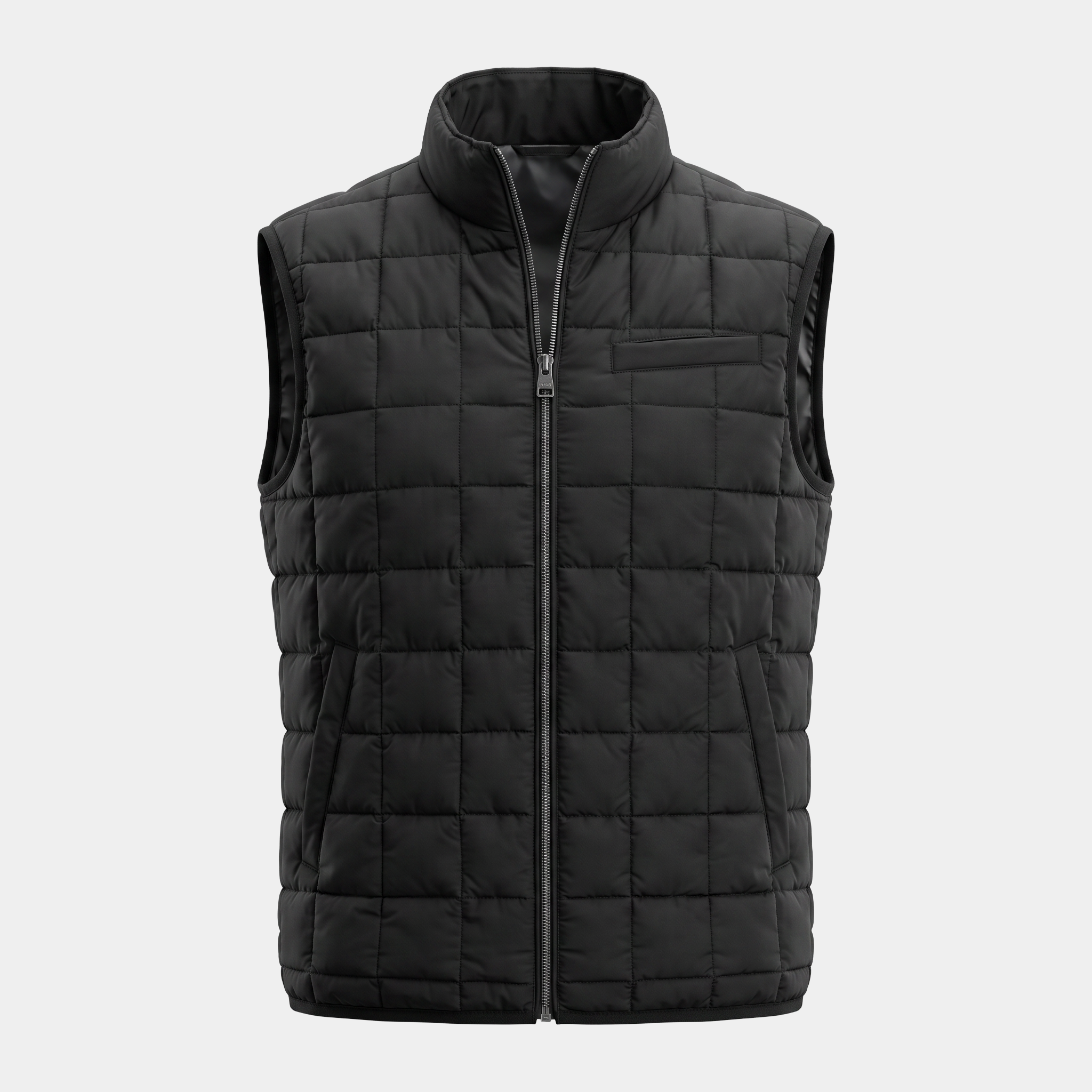 Quilted Black Vest
