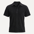 Terry Black Polo Shirt