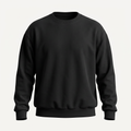 Fleece Back Black Crewneck Sweatshirt