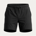 Drawstring Black Swim Shorts