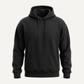 Fleece Back Black Hoodie