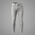 Washed Denim Light Grey Slim Jeans