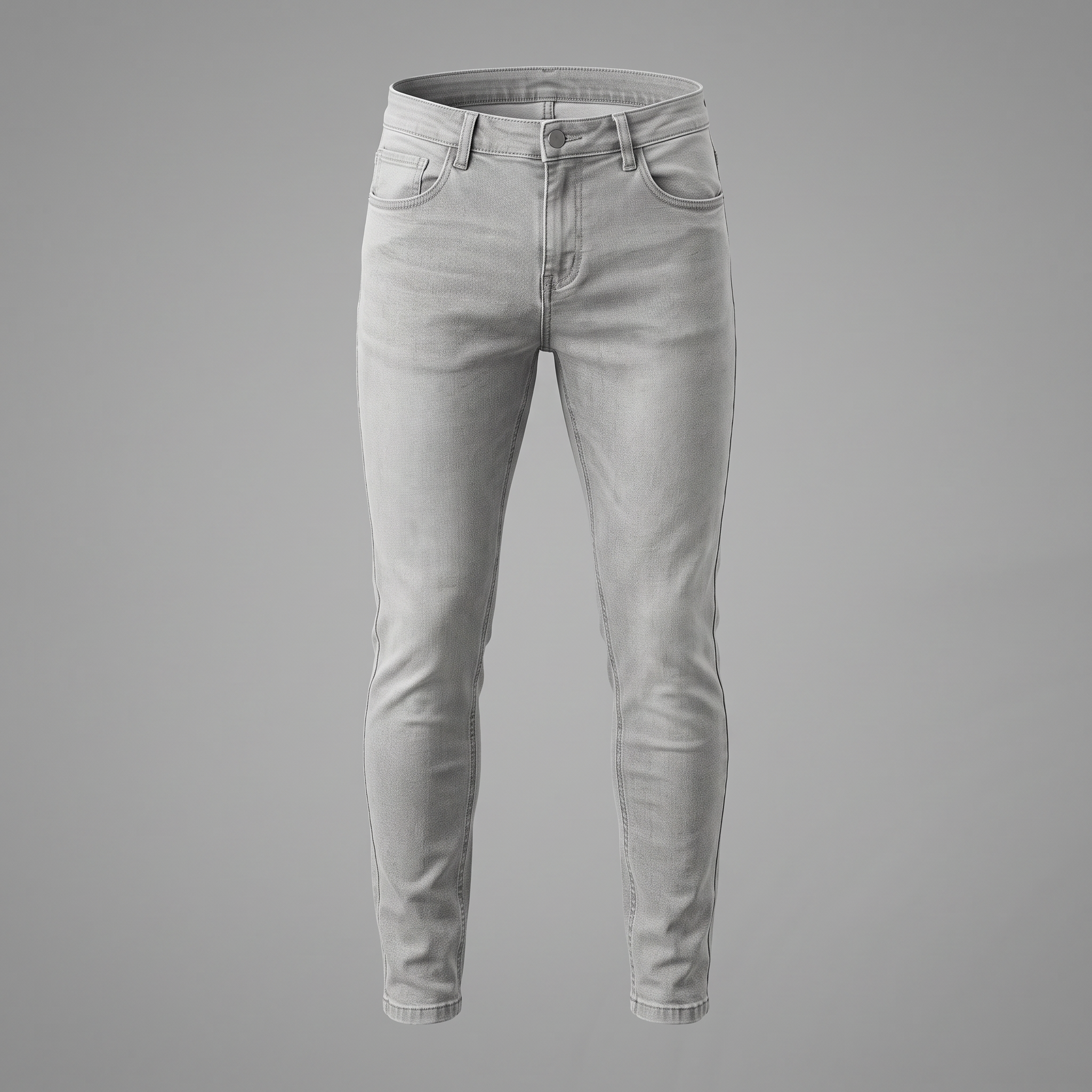 Washed Denim Light Grey Slim Jeans