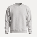 Fleece Back Light Grey Crewneck Sweatshirt