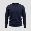 Fine Knit Navy Crewneck Sweater