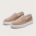Suede Taupe Slip On Sneakers