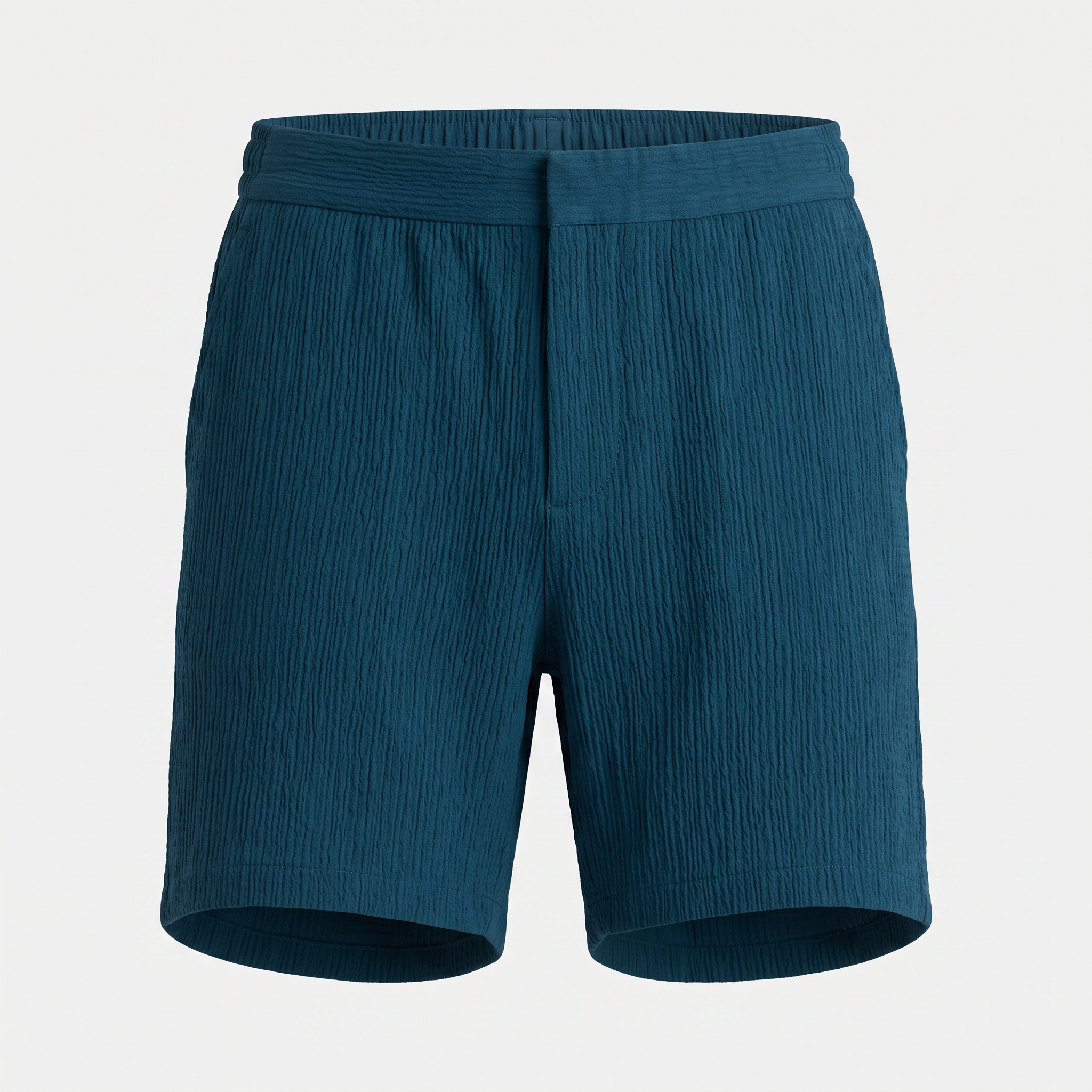 Crinkle Textured Teal Shorts