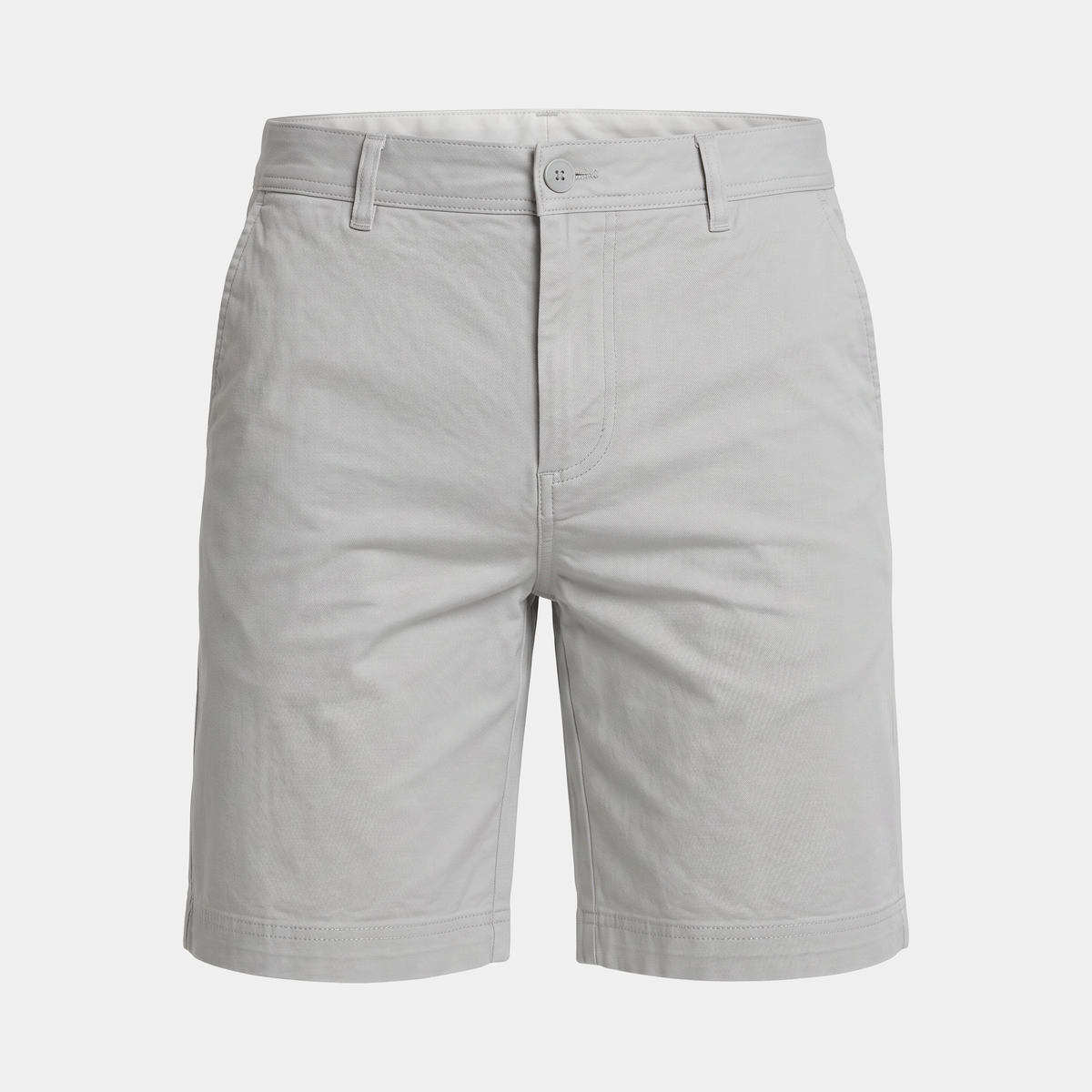 Cotton Twill Light Grey Chino Shorts